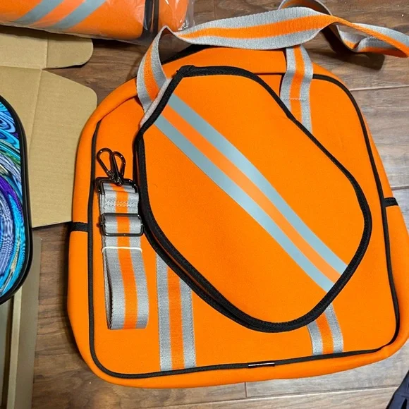 Ticci Tonetto Orange and Blue Bag Pickle Ball Set - Picture 3 of 10